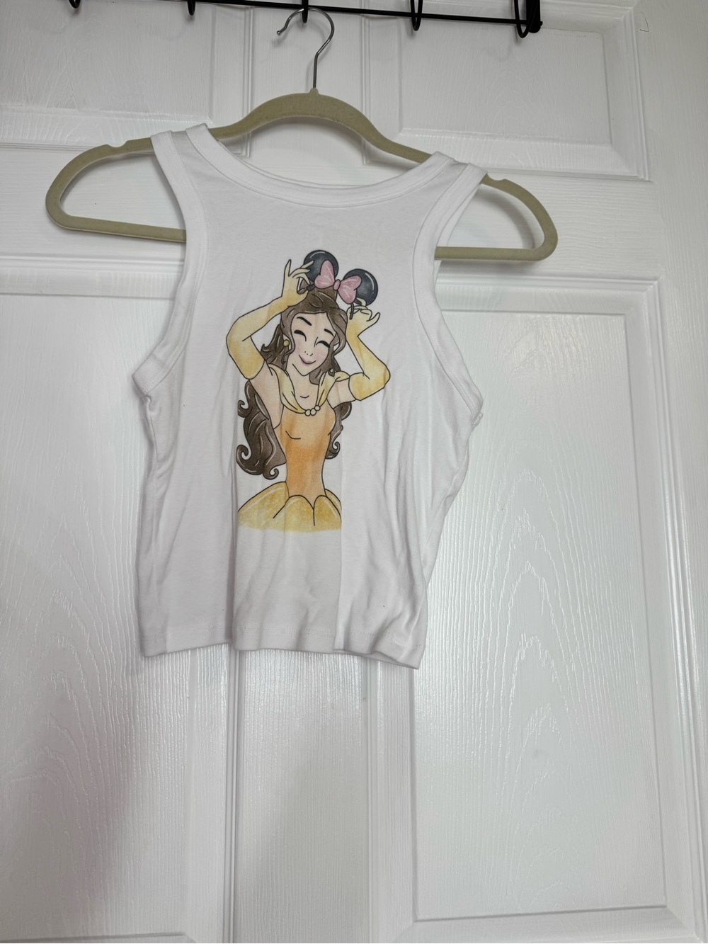 Bella Canvas White Tank Top with Pink Nails Accent